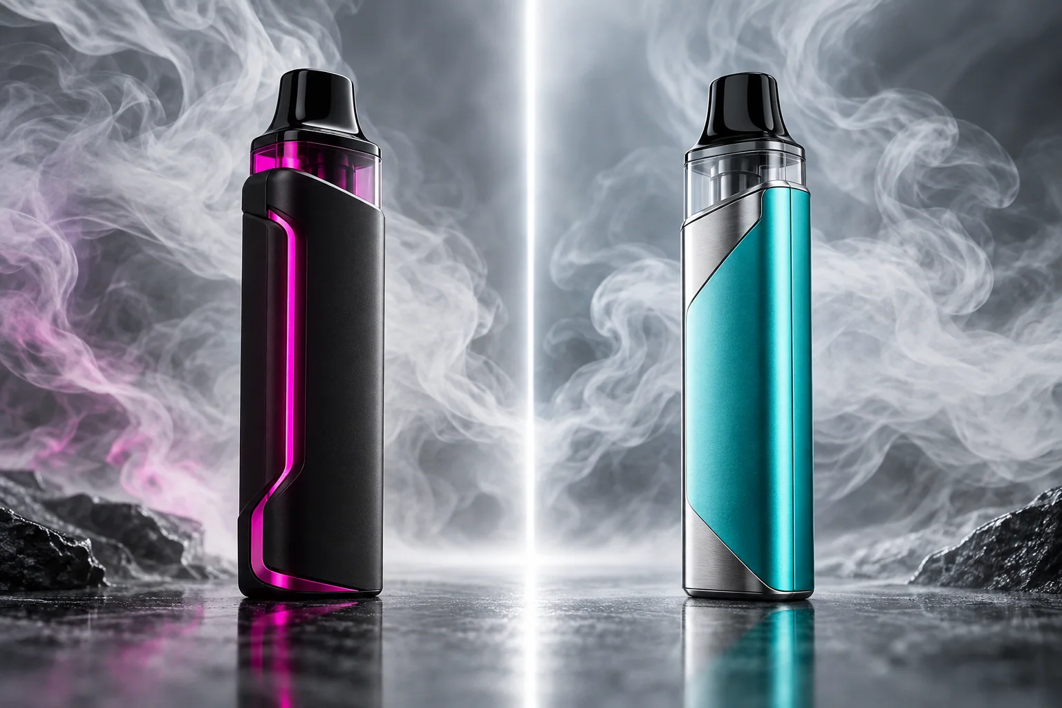 Two contrasting disposable vape devices in a head-to-head comparison
