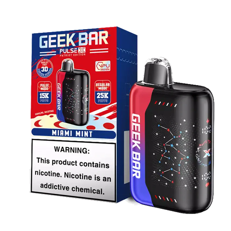 Geek Bar PULSE X 25K 5% 18ml MIAMI MINT (PATRIOT EDITION)